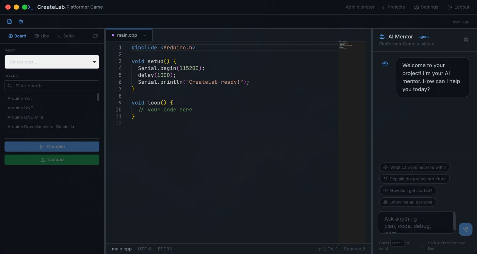 CreateLab Dashboard