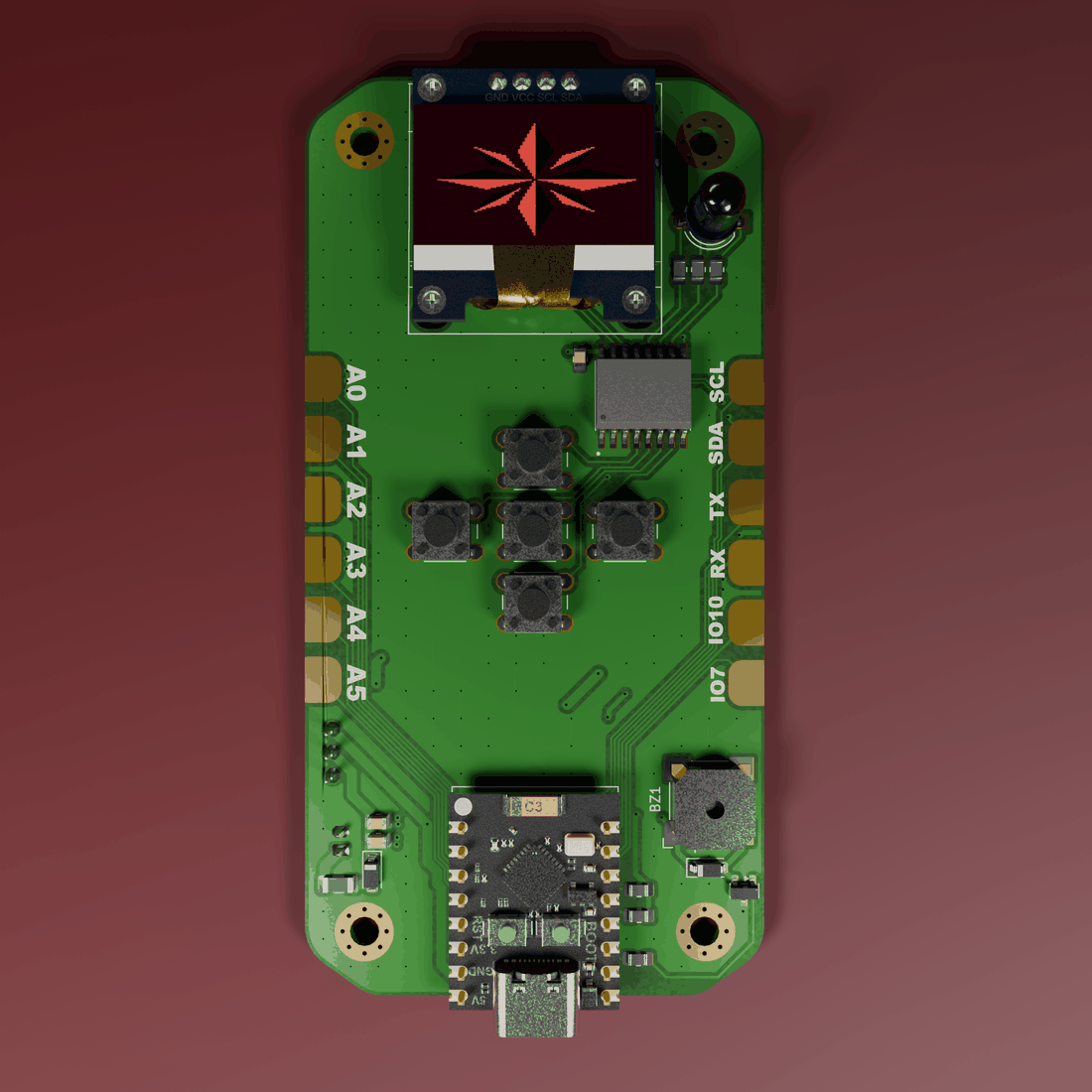 miniEDU ESP32-C3 educational development board